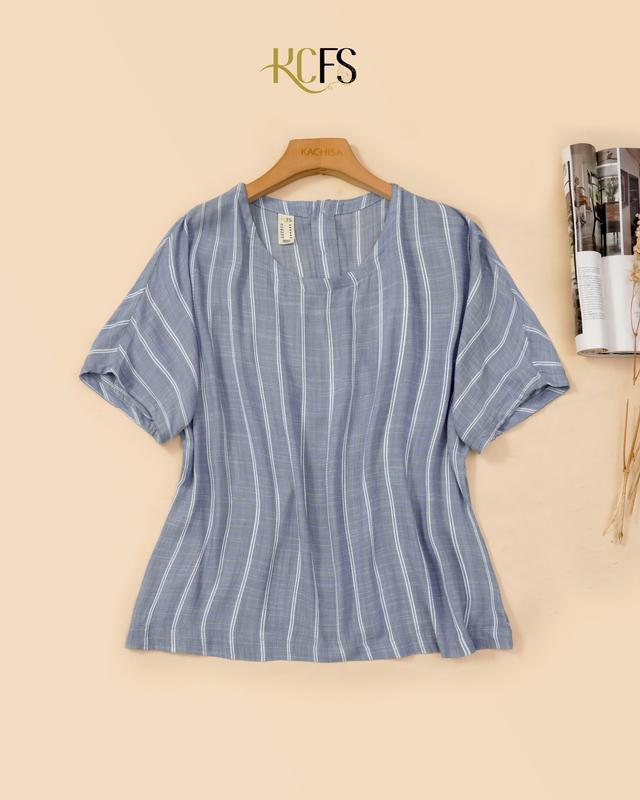 Áo Linen gân tay cánh dơi phối nút sau_thumbnail_0