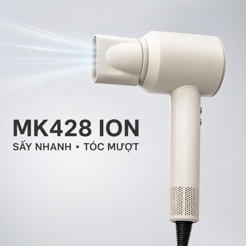 Máy Sấy Tóc Tốc Độ Cao Kachi MK428 ION (110.000 vòng/phút) - Sấy Nhanh, Chăm Sóc Tóc Ion Âm, Kiểm Soát Nhiệt NTC_thumbnail_11