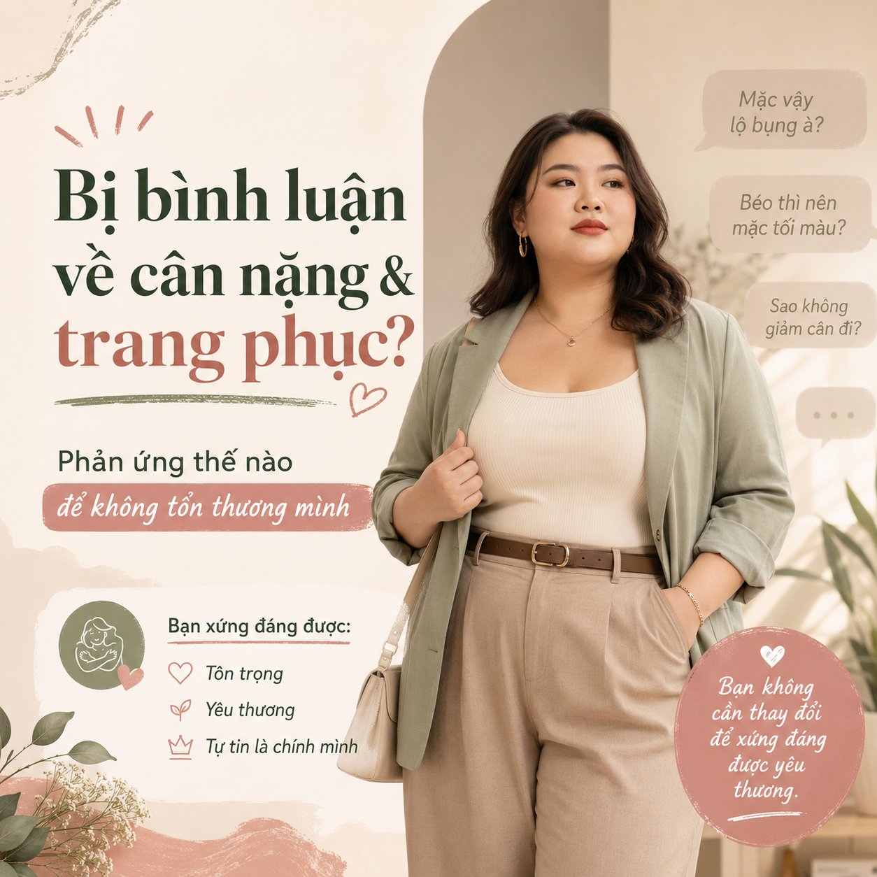 Bị Bình Luận Về Cân Nặng, Trang Phục: Cách Phản Ứng