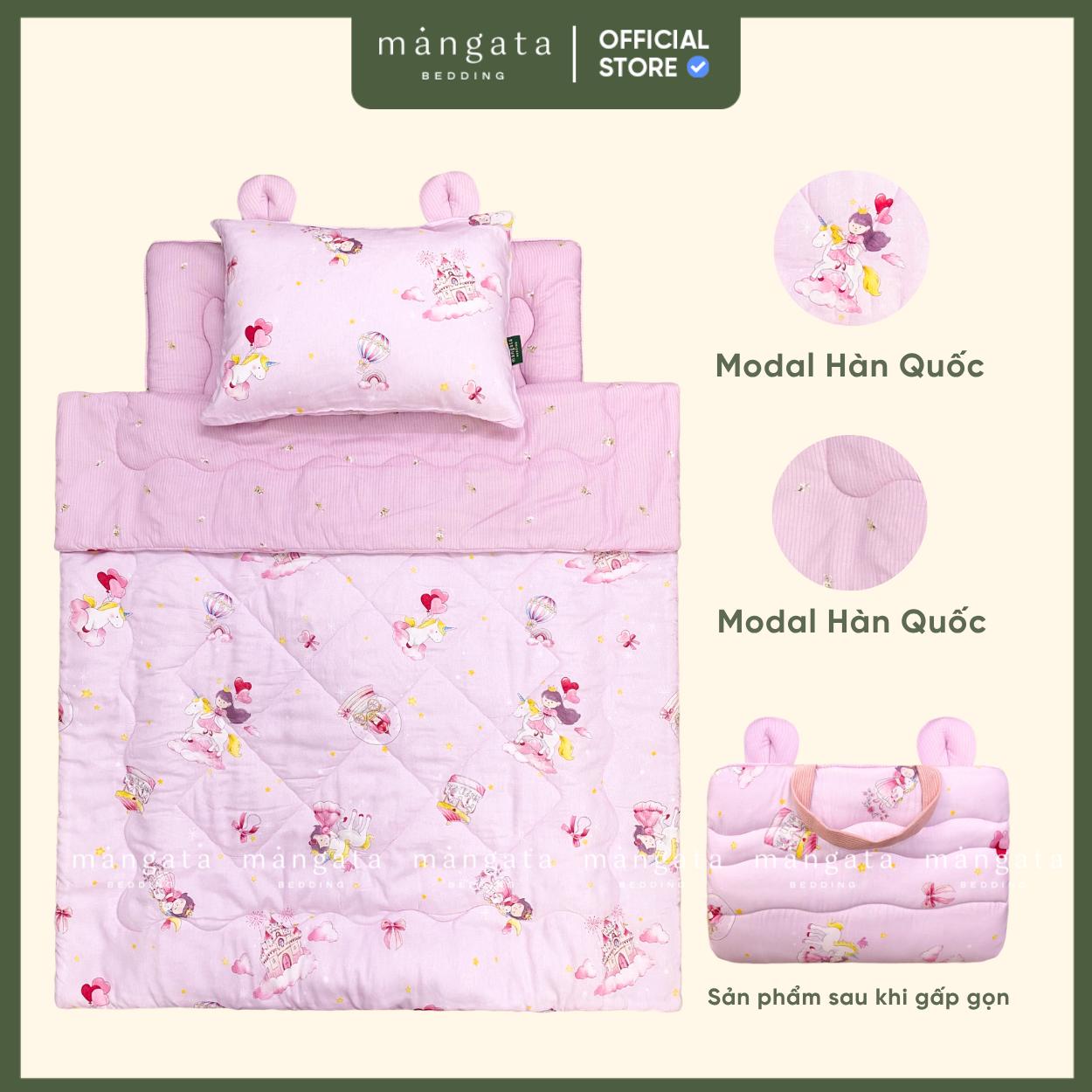 Mẫu Công chúa - Bộ chăn gối gấp gọn đi học _thumbnail_1