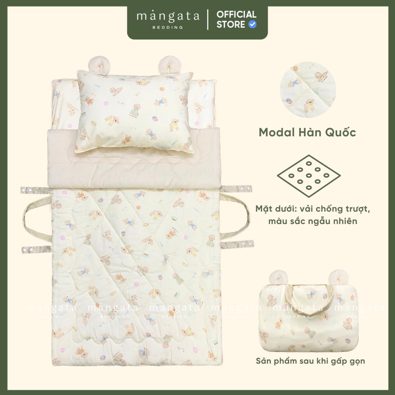 Mẫu Puppy - Bộ chăn gối gấp gọn đi học