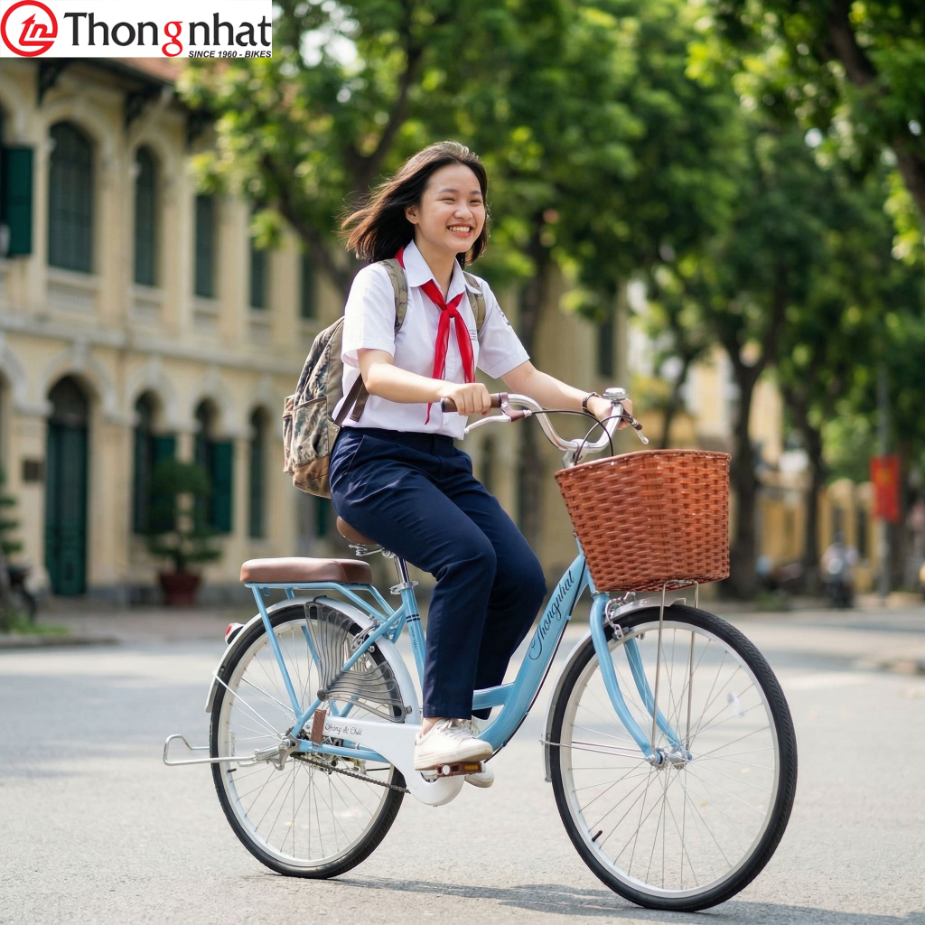 [TẶNG PHỤ KIỆN] Xe Đạp Mini Nữ Thống Nhất New 24 26 INCH Cho Học Sinh, Người Lớn Đi Làm Đi Học_thumbnail_2