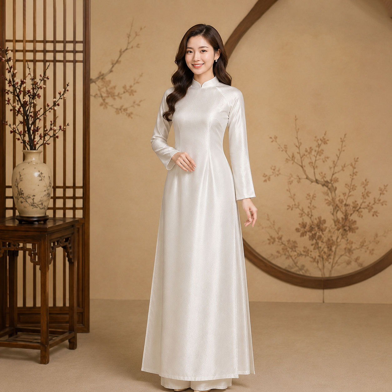 Áo Dài Truyền Thống Nữ Tằm Ánh Cao Cấp Nhiều Màu  TT26-01_thumbnail_14