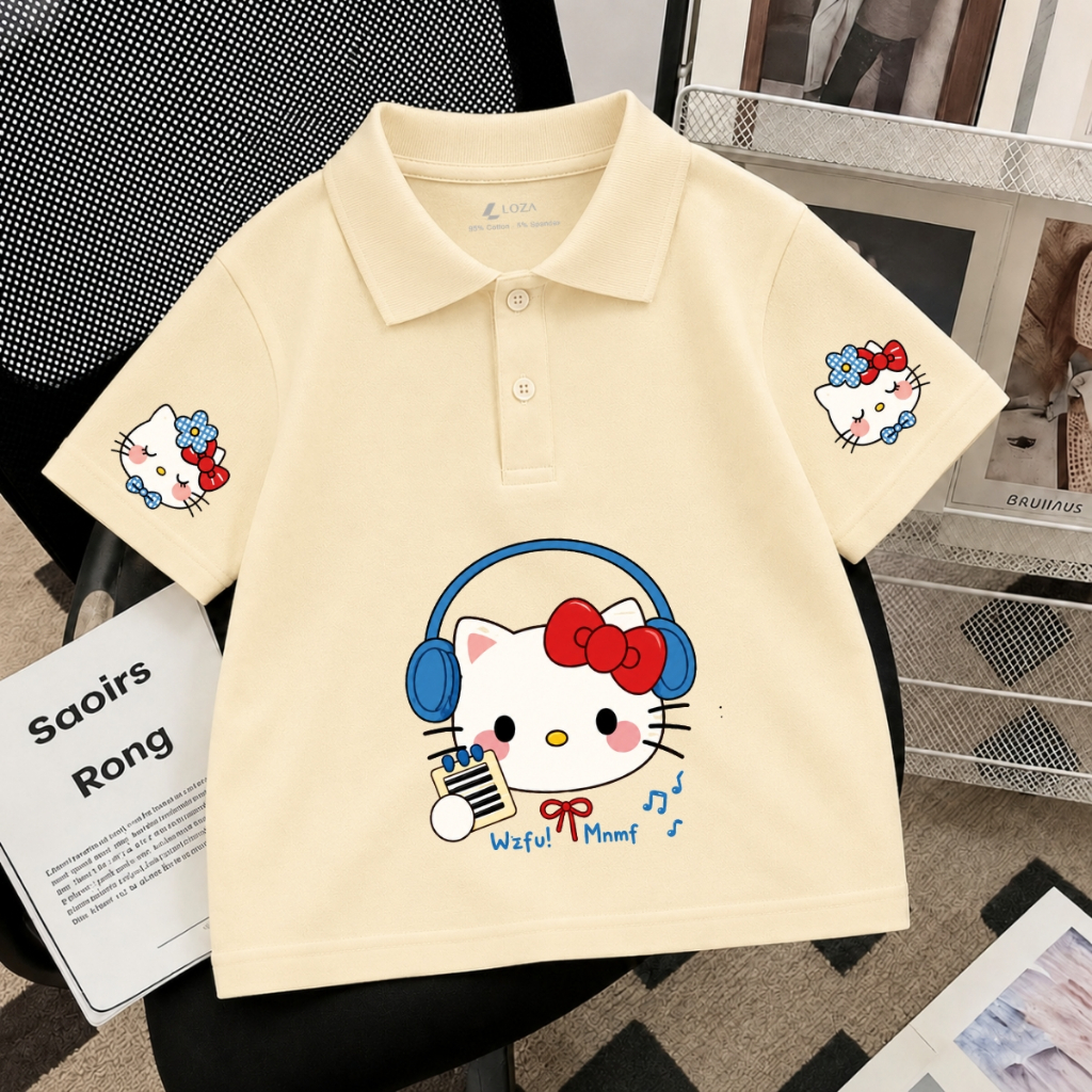 Áo polo cho bé gái hình Hello Kitty nhiều mẫu - Loza Kids PL008_thumbnail_2