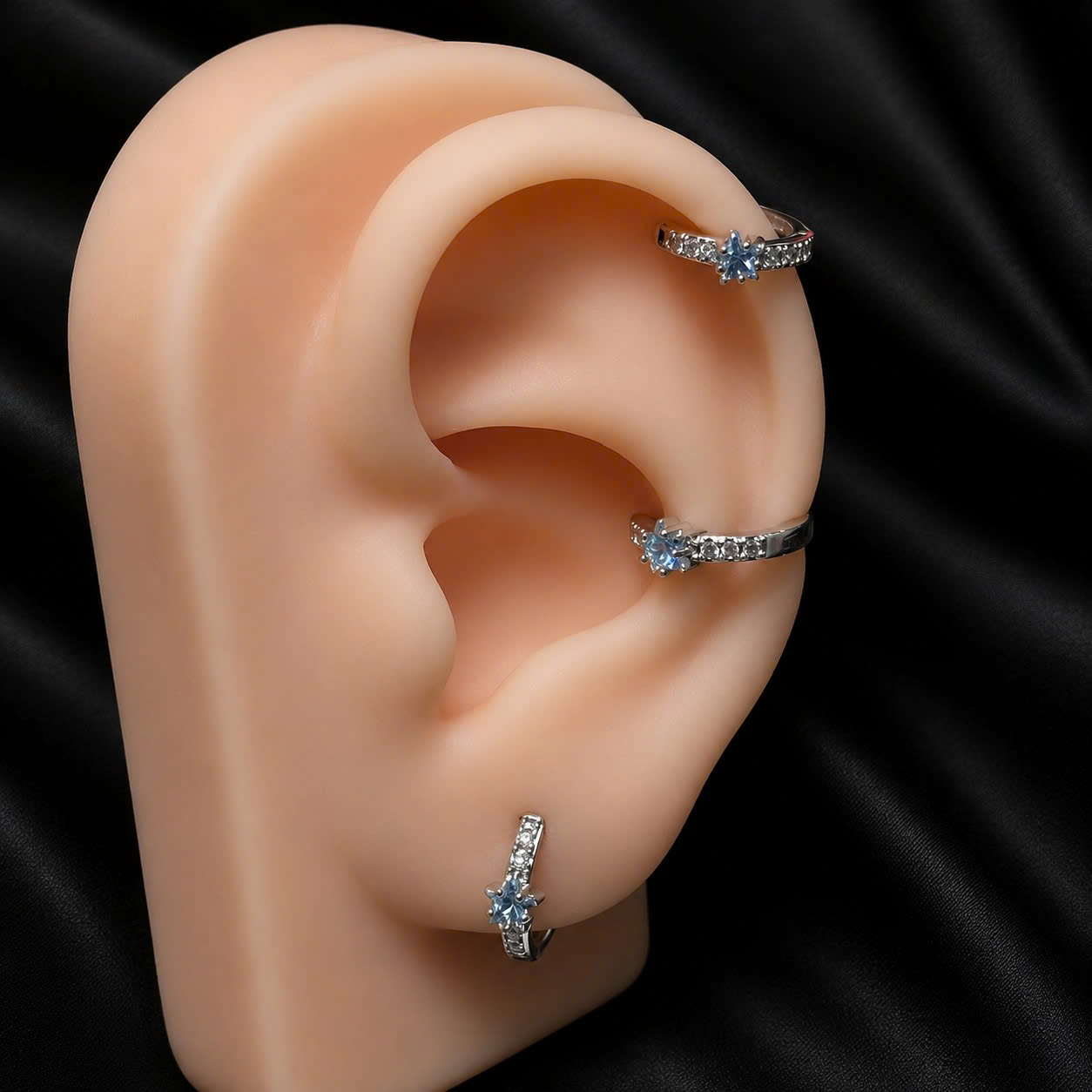 Khuyên vòng kiểu nửa vòng đá sao xanh 10mm_thumbnail_3