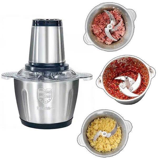 Máy xay thịt, máy xay đa năng, cối inox 304, 4 lưỡi, công suất lớn, thể tích 2 lít - Máy xay chuyên