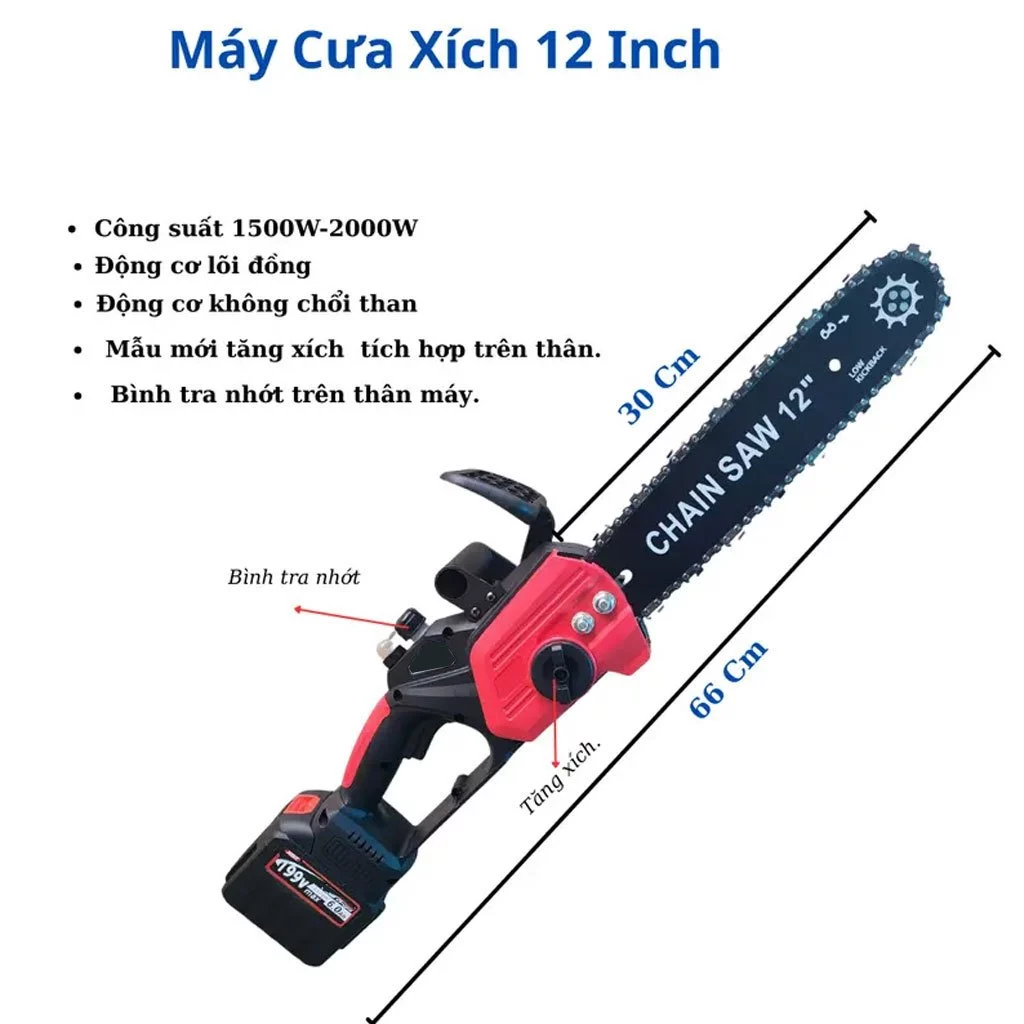 Bộ cưa xích pin mini cầm tay BENZAMAX - Dùng pin phổ thông - Siêu khỏe, tiện lợi - Giá rẻ_thumbnail_4