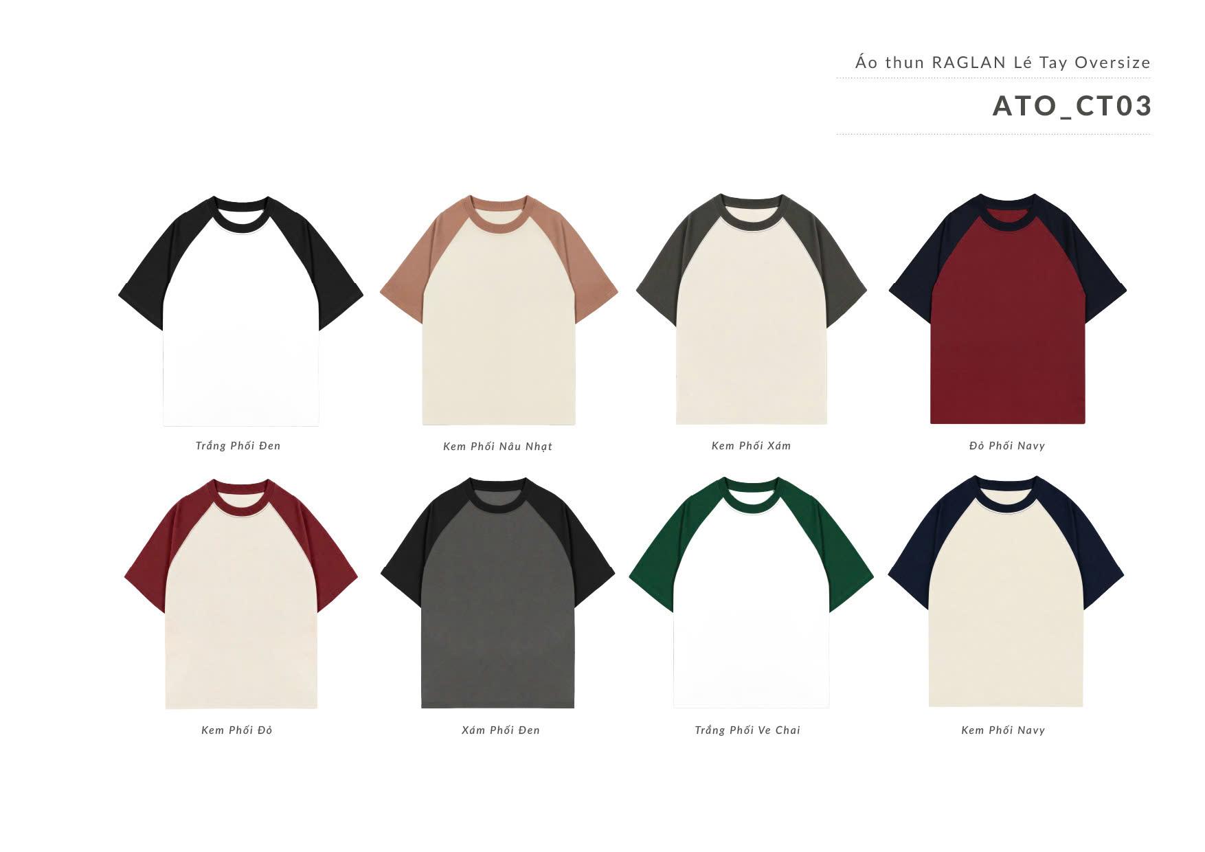 Áo Thun Raglan Lé Tay Oversize