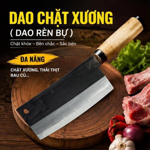 Dao chặt xương - dao rèn bự - thép cứng siêu bén