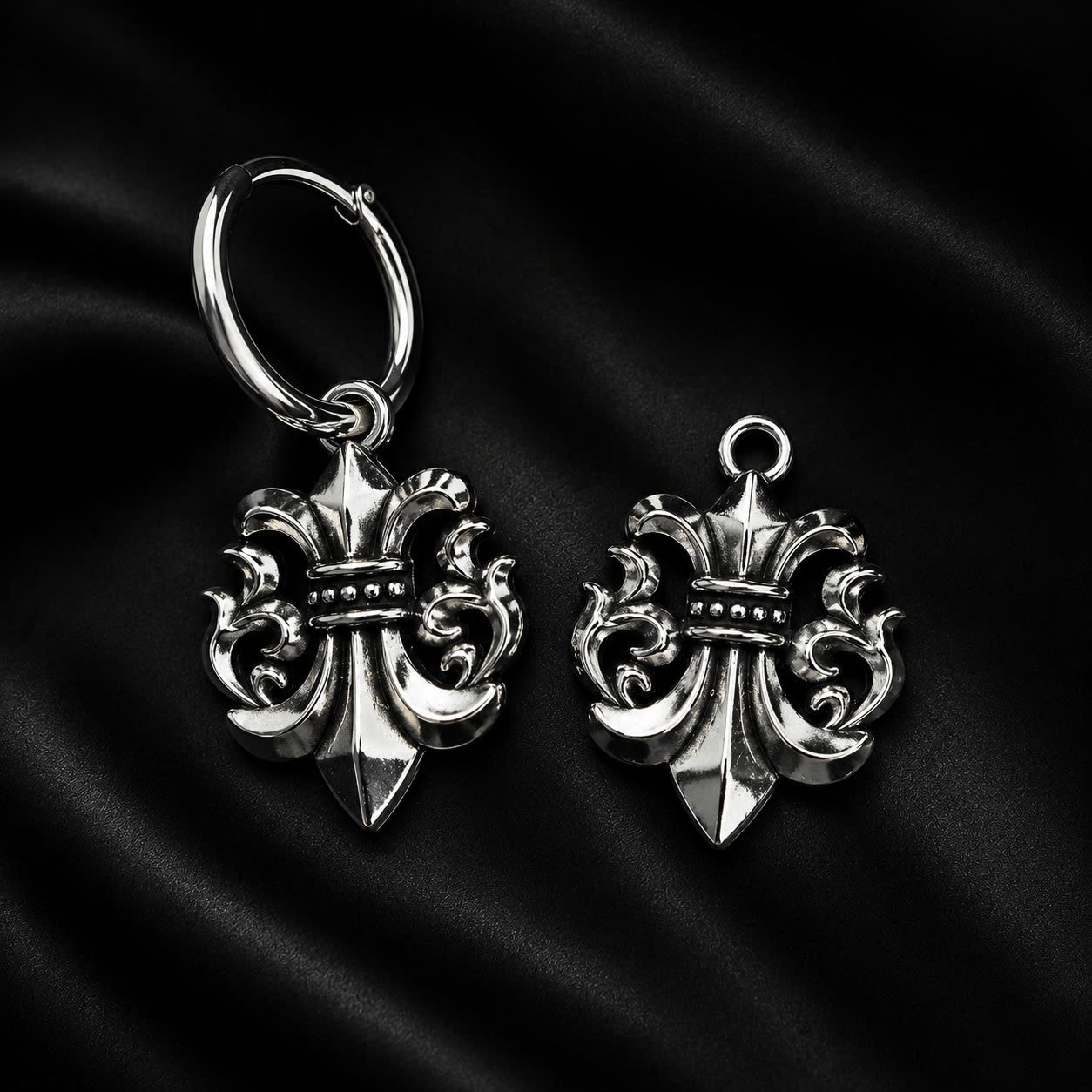 Khuyên vòng kiểu rơi chrom heart to.