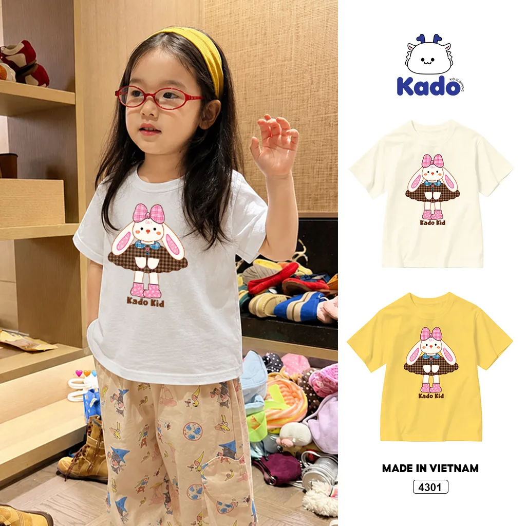 Áo thun bé trai bé gái form rộng Kado 4301