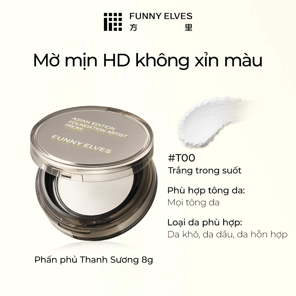 [FUNNY ELVES] Phấn phủ bột Funny Elves Thanh Sương kiềm dầu mỏng mịn