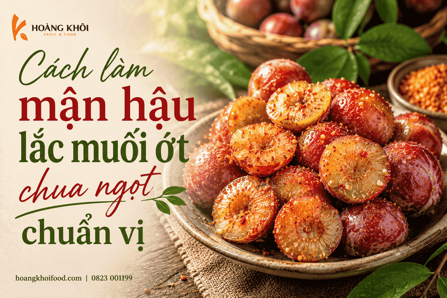 Cách làm mận hậu lắc muối ớt chua ngọt chuẩn vị