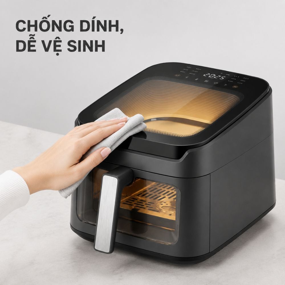 Nồi chiên không dầu Mishio MK473 7L - Quan sát món ngon qua cửa kính_thumbnail_8