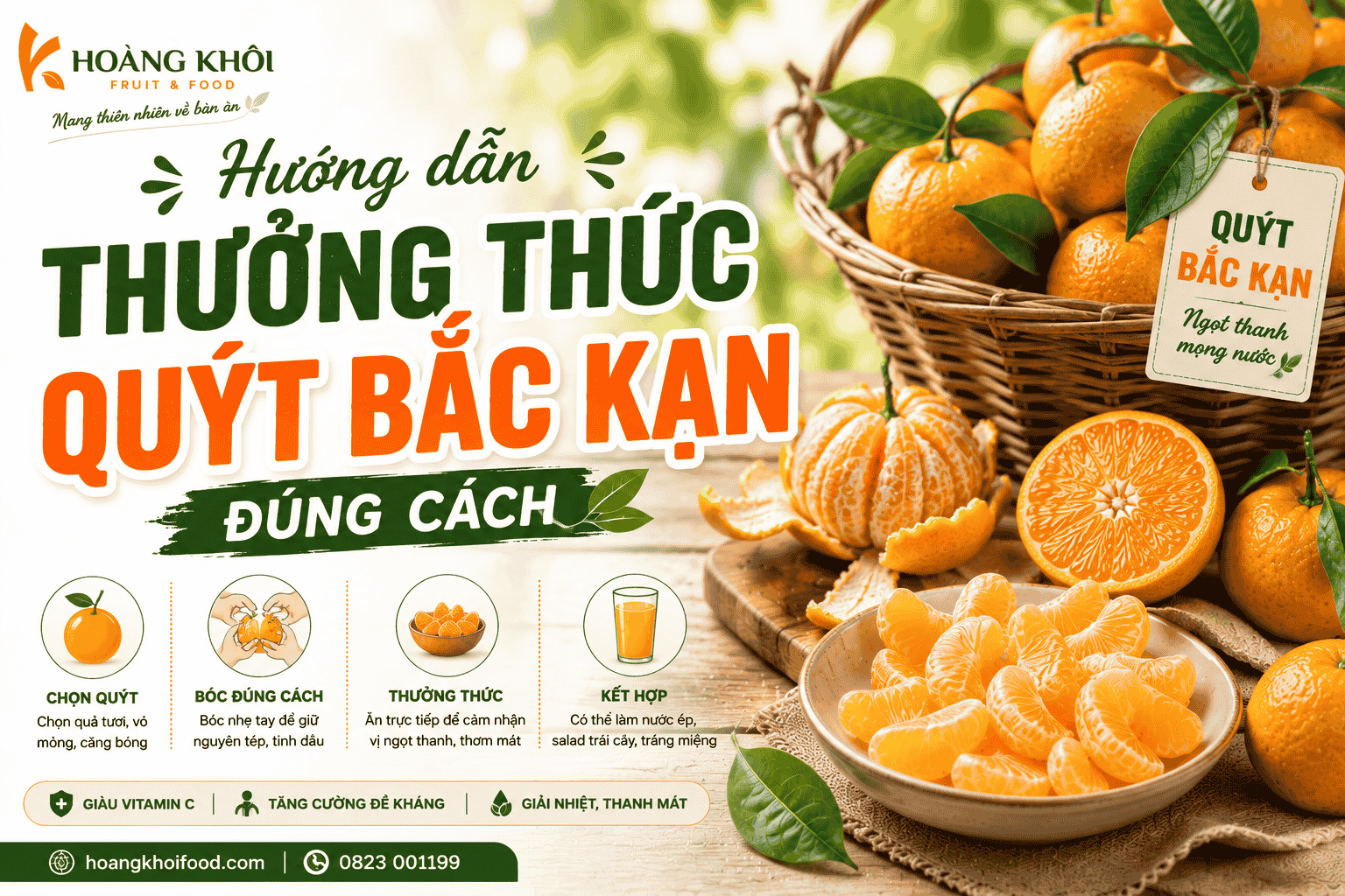 Hướng dẫn thưởng thức quýt Bắc Kạn đúng cách