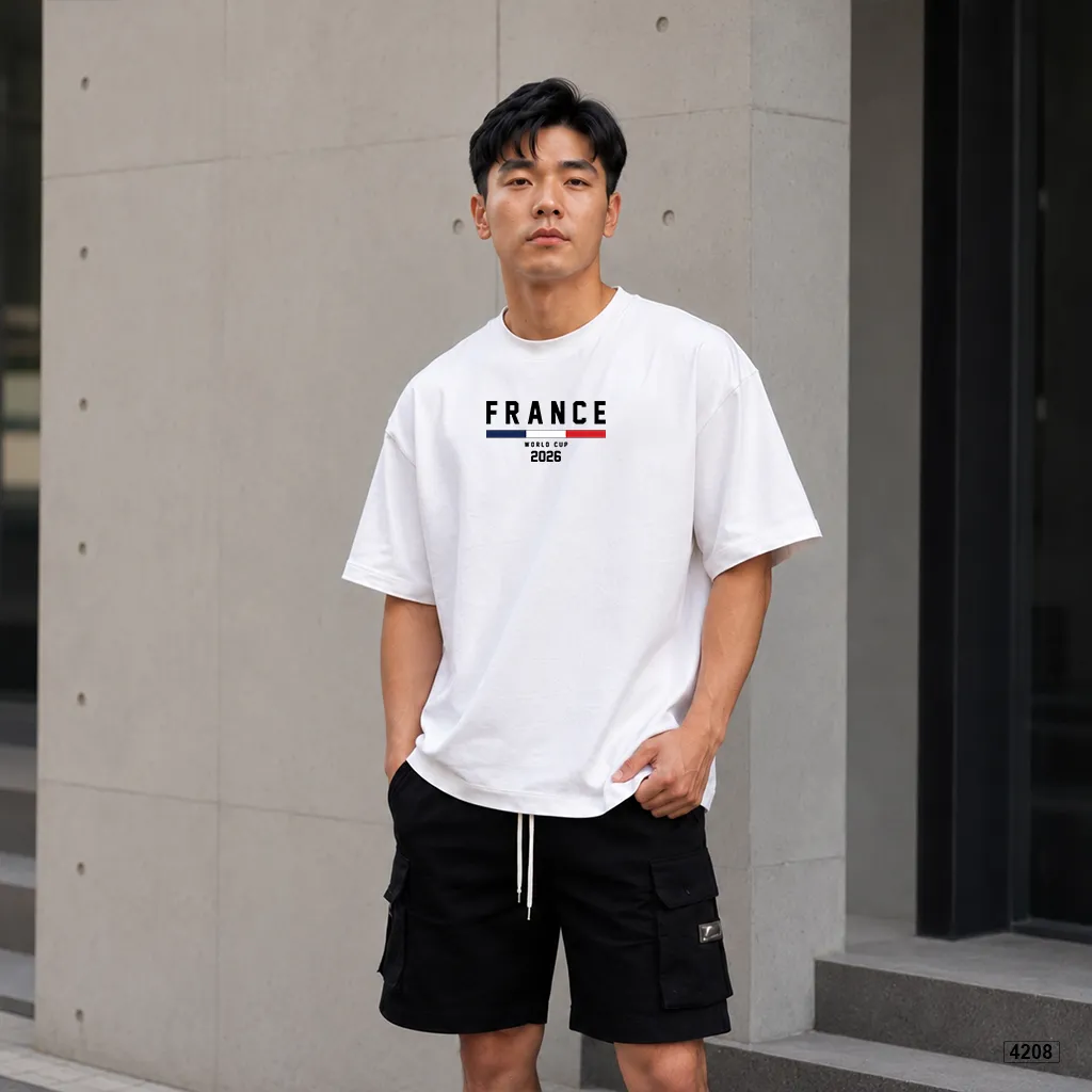 Áo thun nam form rộng dáng thể thao cá tính France Polux 4208_thumbnail_3