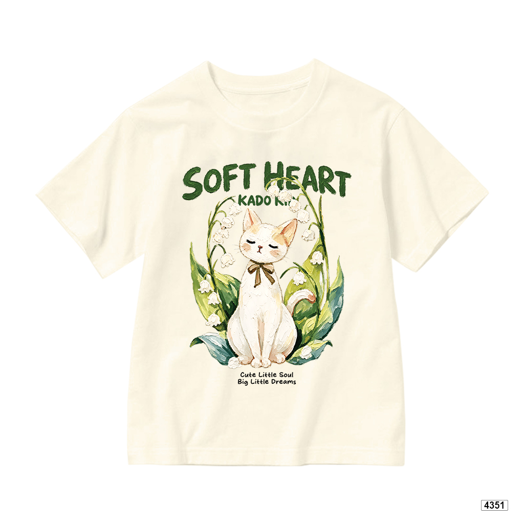 Áo thun bé trai bé gái form rộng Soft Heart Cat Kado 4351_thumbnail_9