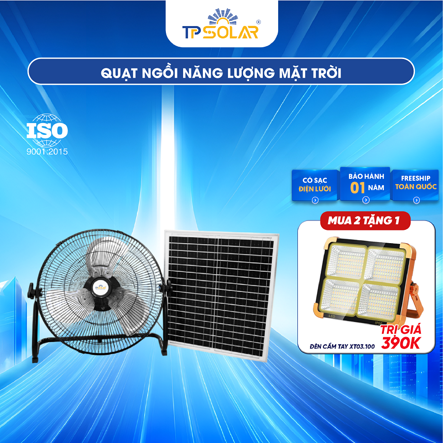 Quạt ngồi năng lượng mặt trời TP SOLAR QN01