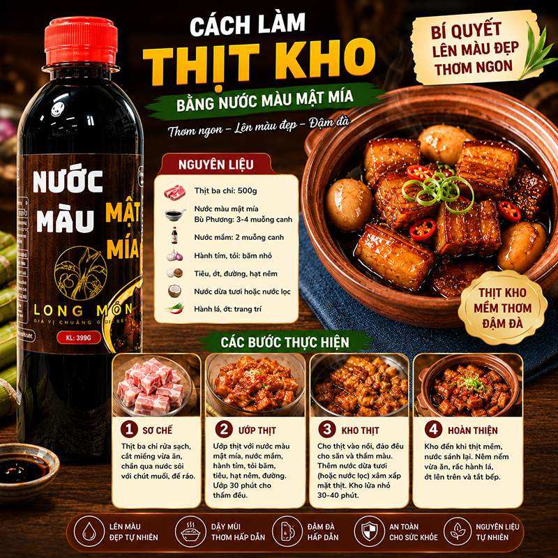 Combo 2 Chai Nước Màu Mật Mía Bu Phương 399G – Nước Hàng Kho Cá, Thịt - BP14-2_thumbnail_4