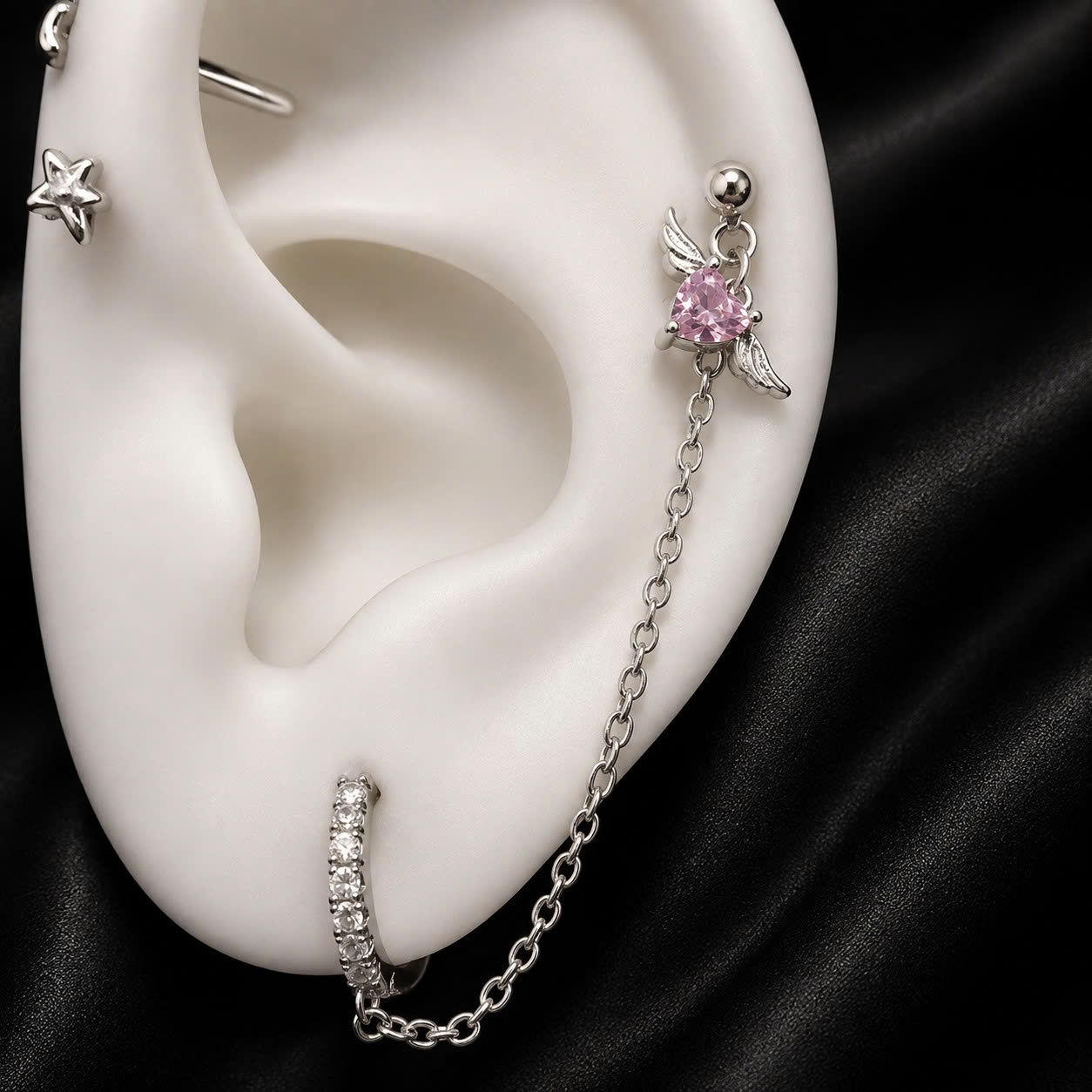 Khuyên kiểu xích tim hồng vòng kim cương_thumbnail_3