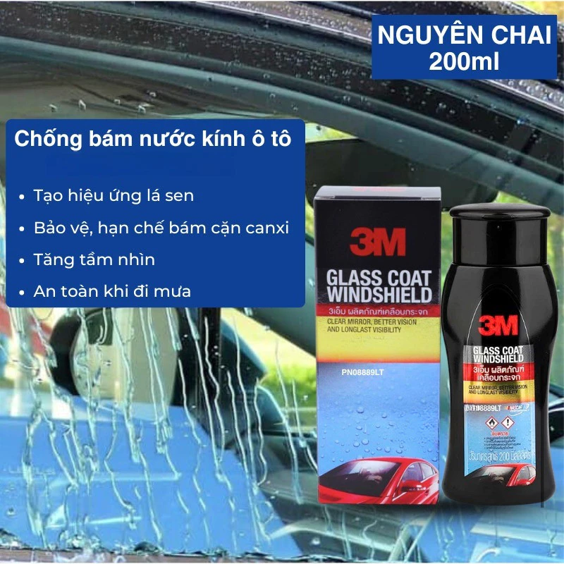 Chai chống bám nước trên kính xe 3M Glass Coat Windshield 08889 LT - 200ml - OFFB SHOP_thumbnail_4