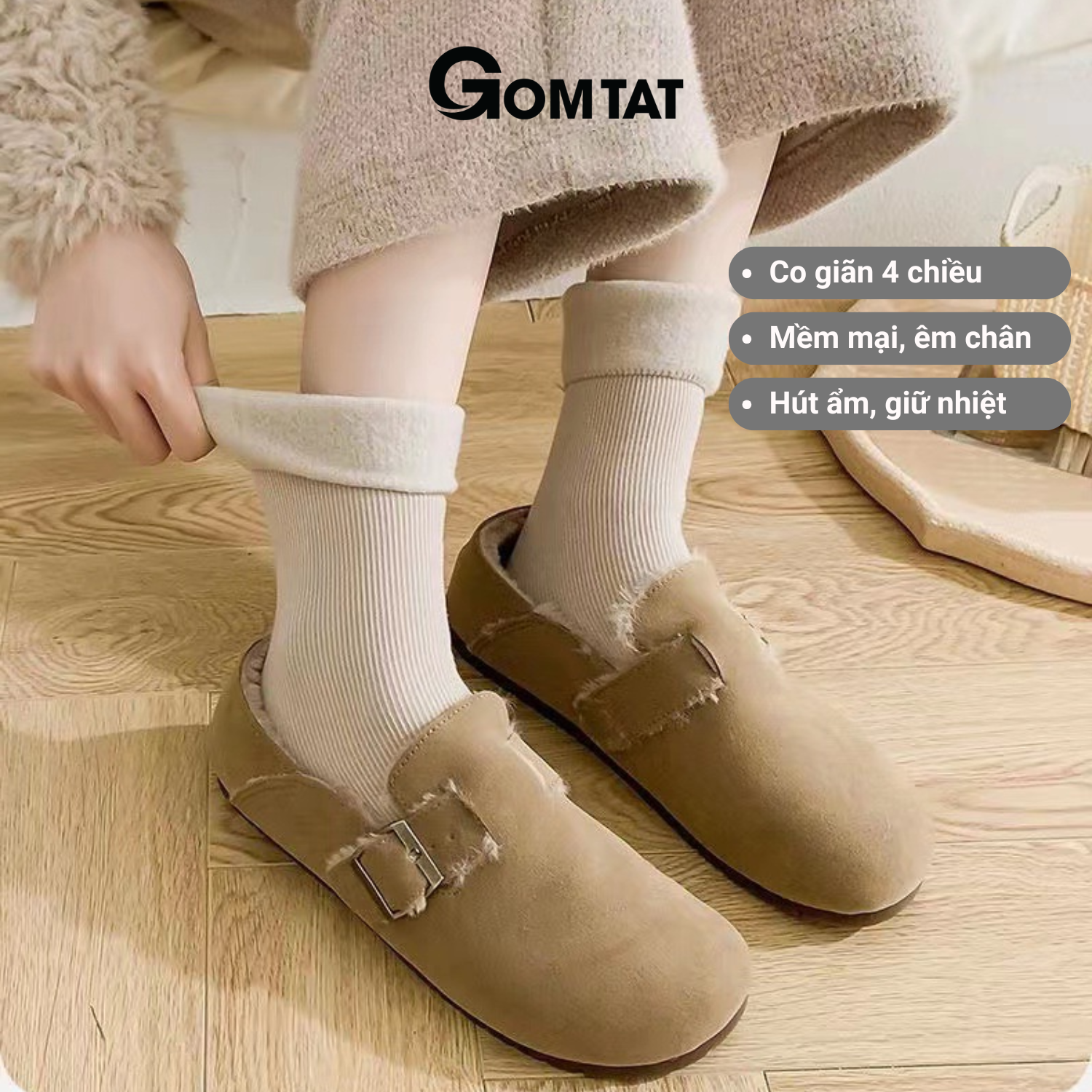 Combo 5 đôi tất lông cổ cao nữ giữ ấm GOMTAT, vớ nữ mùa đông chất liệu cotton mềm mại, thoáng khí - OAS-1709_thumbnail_5