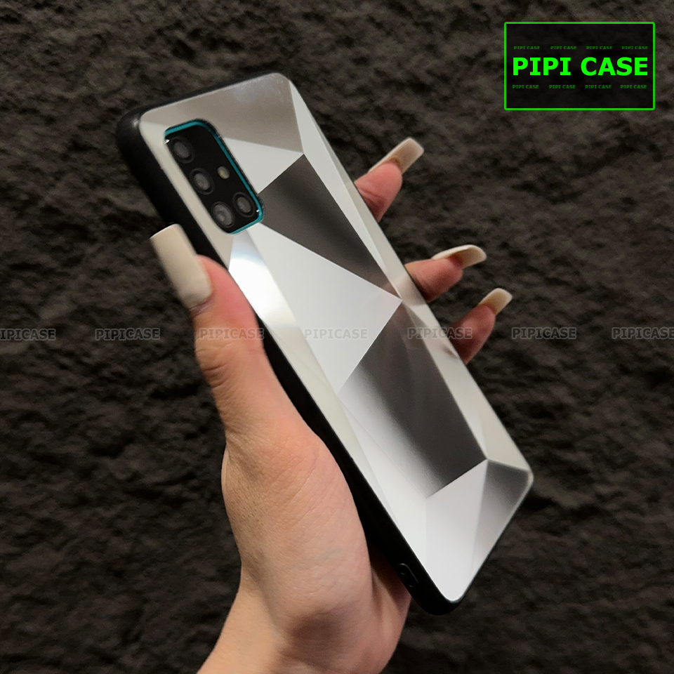 Ốp Lưng Samsung A71 - Kim Cương 6D - Bạc_thumbnail_2