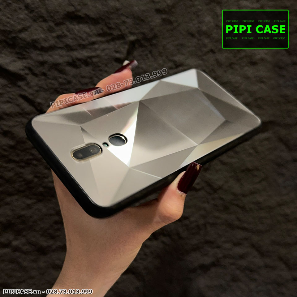 Ốp Lưng Oppo F11 - Kim Cương 6D - Bạc_thumbnail_1