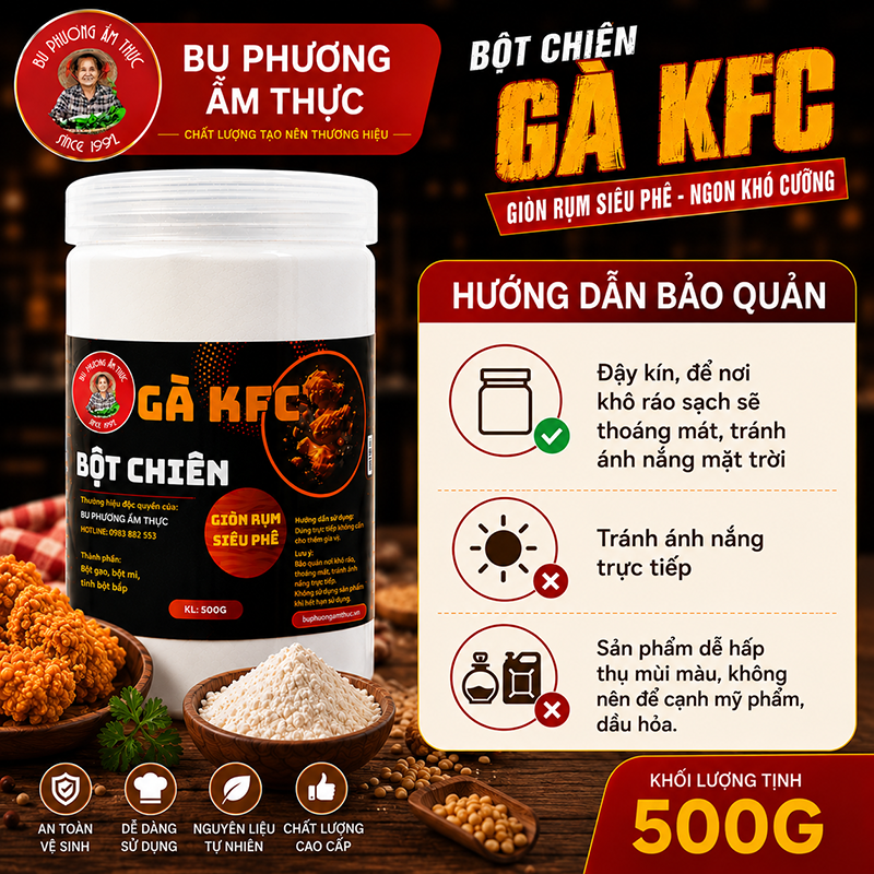 Bột Chiên Gà KFC Bu Phương 500G – Vảy Giòn Rụm - BP13_thumbnail_2
