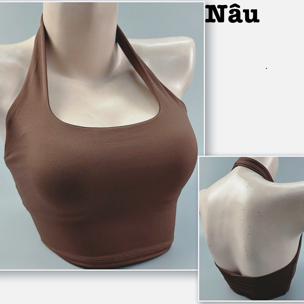 Áo Bra Yếm Nhún Lưng Nâng Ngực Không Gọng Chất Thun Lạnh Co Giãn Sẵn Mút_thumbnail_27