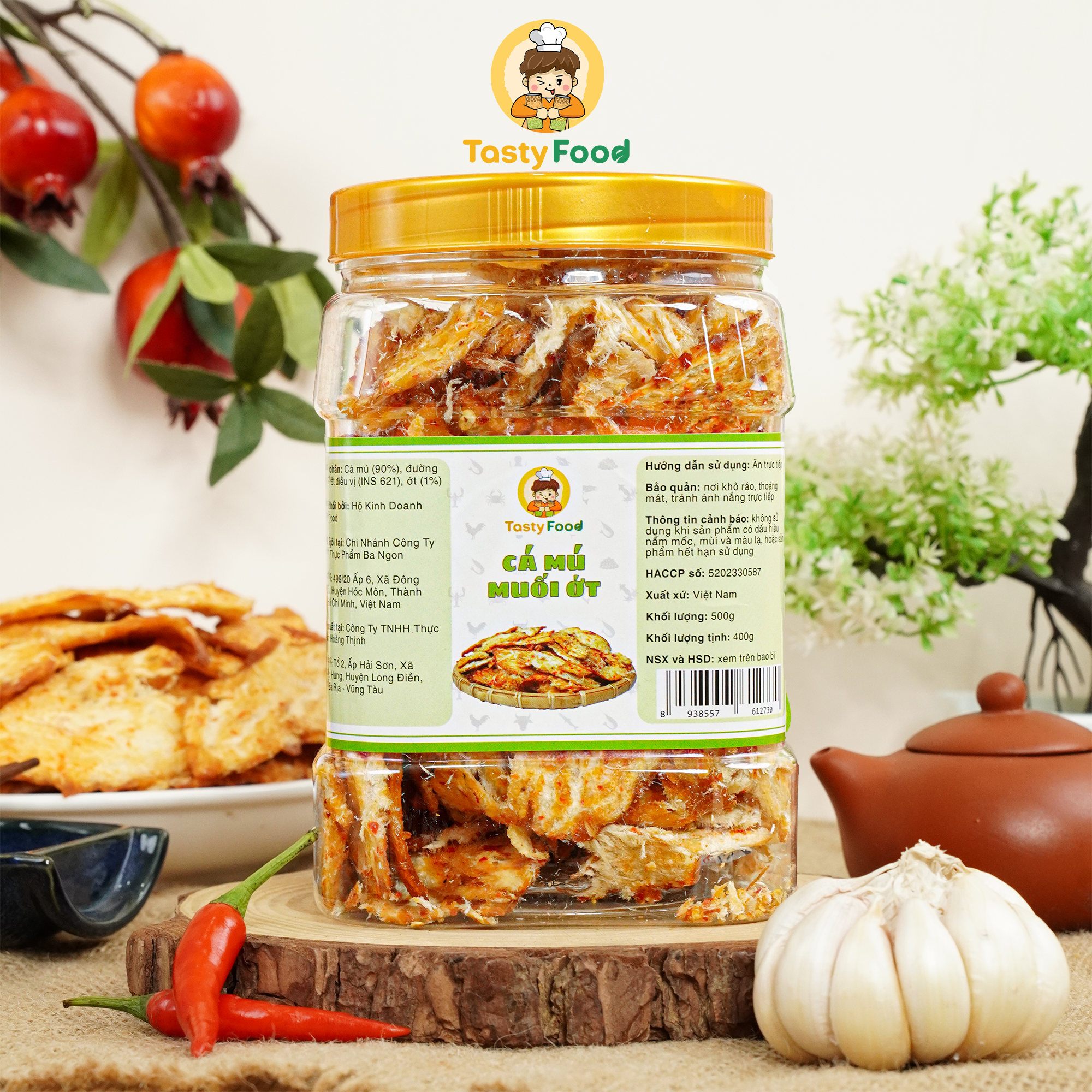 Cá mú muối ớt Tasty Food - Hũ vuông 500g
