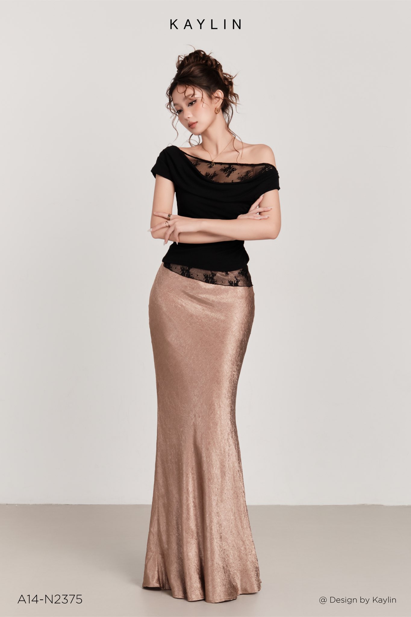 Áo Kiểu KAYLIN NOIR Drape