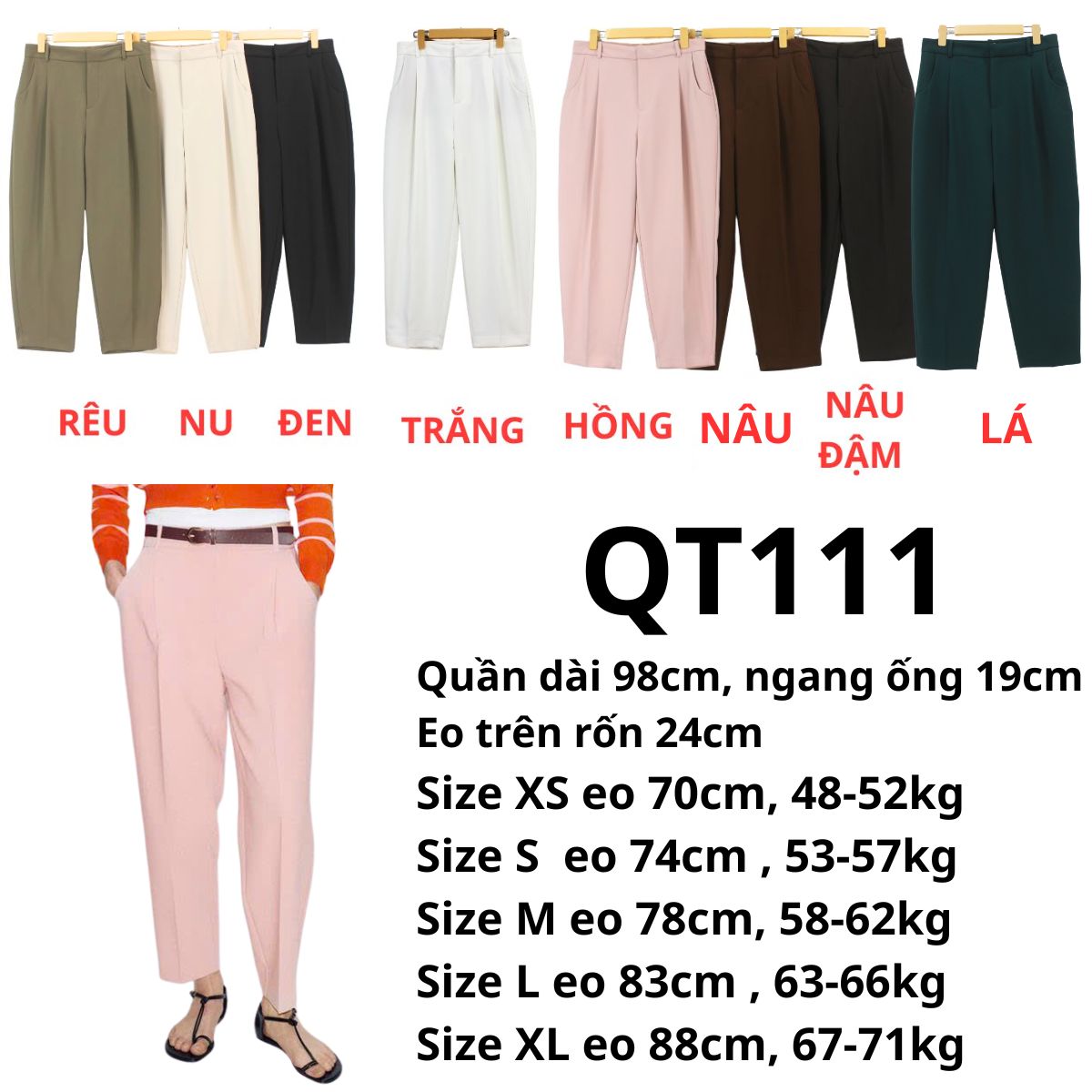 QT111- Quần tây baggy