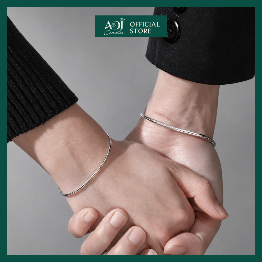 [BH Trọn Đời] Lắc Tay Đôi Bạc ADJ S925 Cho Cặp Đôi Couple, Lắc Tay Nam Nữ Mở Lòng Gắn Kết Và Bền Chặt Hơn_thumbnail_2