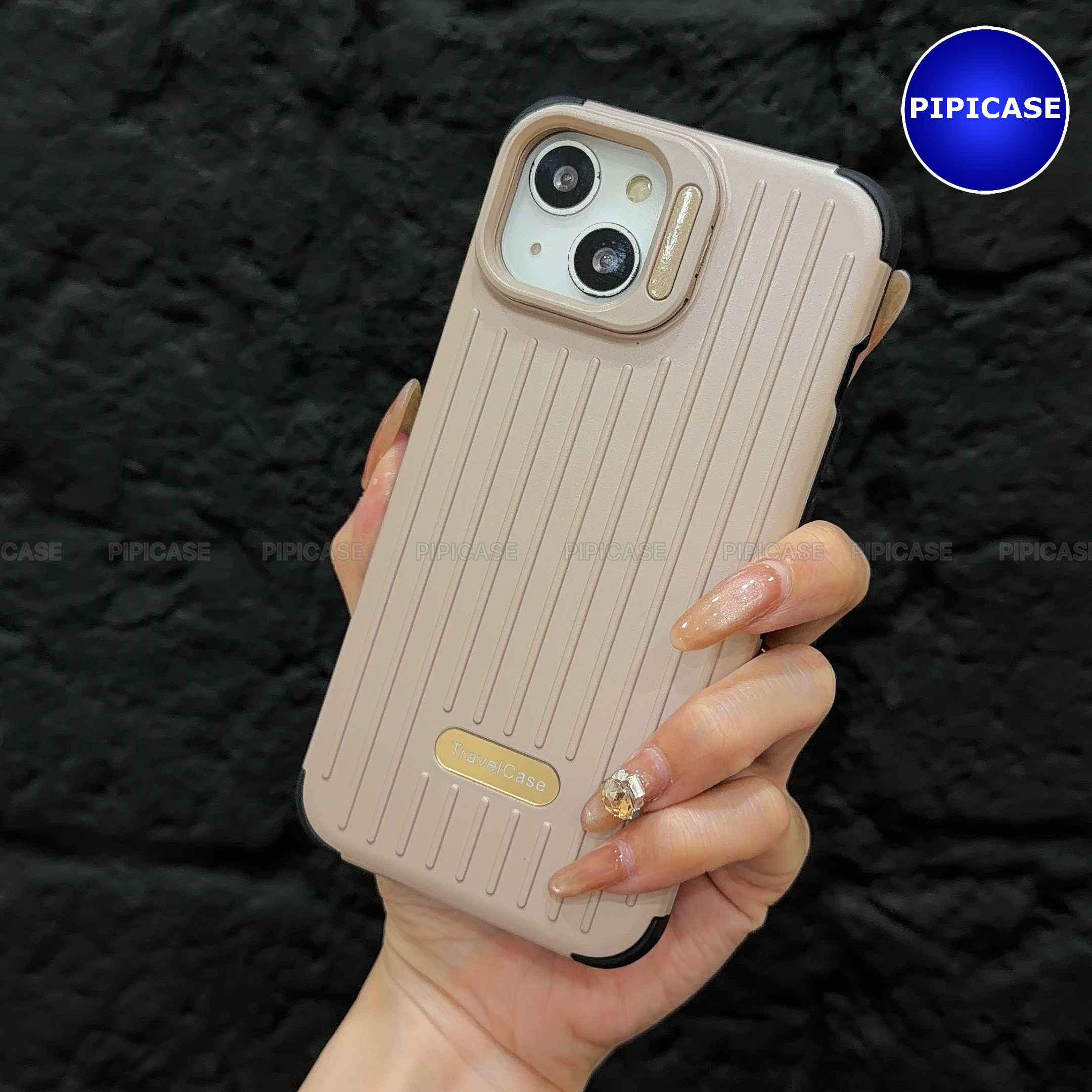 Ốp Lưng iPhone 13 - Hondao - Nâu Nhạt