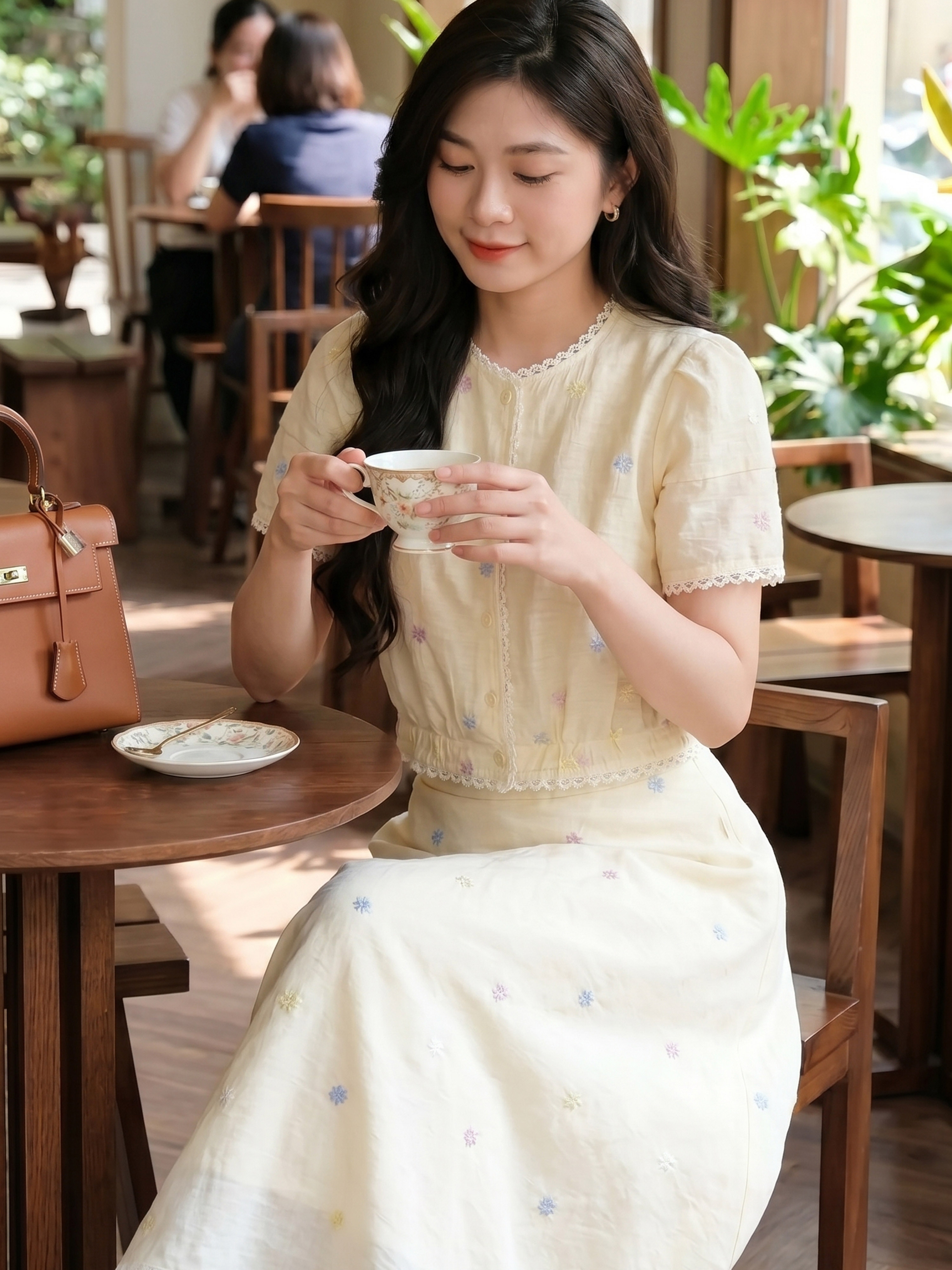 Sét tơ thêu hoa phối ren 605004_thumbnail_5