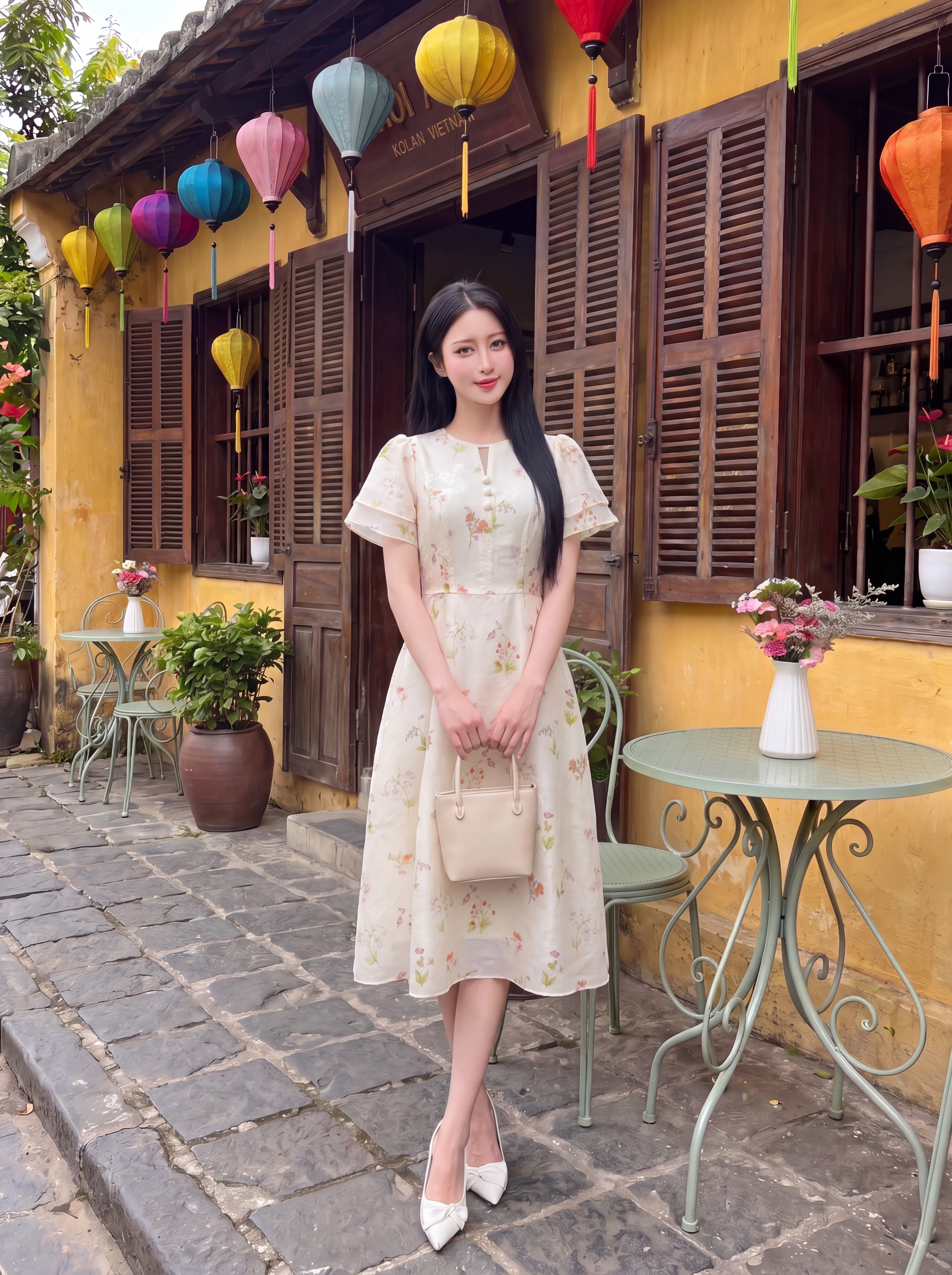 Váy cộc tay hoa cúc bọc 607012_thumbnail_3