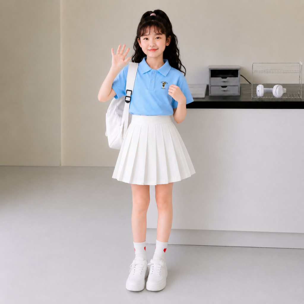 Áo polo bé gái in hình cô gái cute - Loza PL3646_thumbnail_6