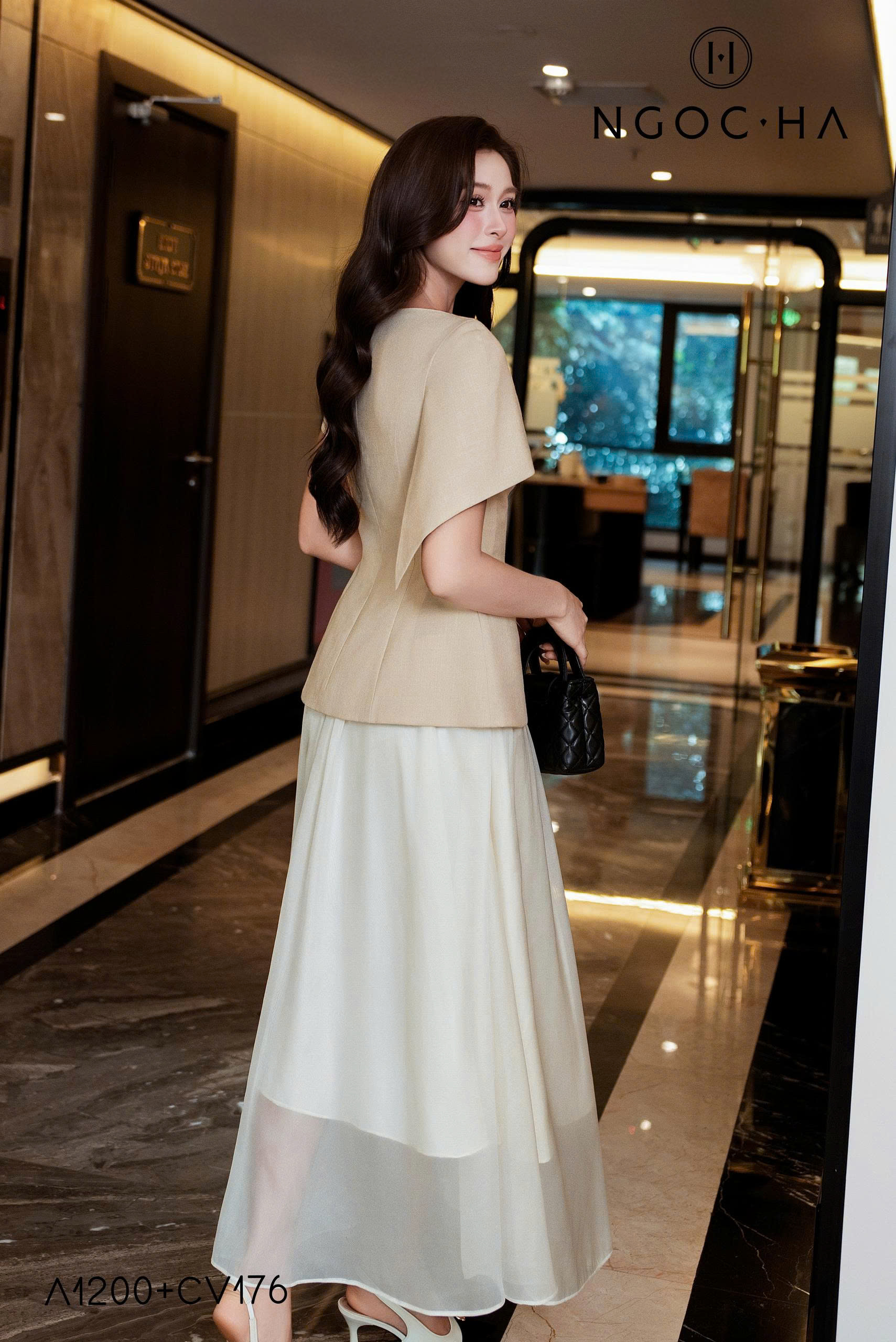 Ivy Top_ Áo peplum Vai Choàng Lệch A1200_thumbnail_2