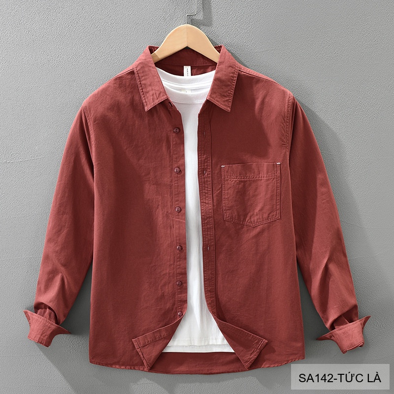 SA142 - Áo Sơ Mi Dài Tay Nam Phong Cách Nhật Bản Chất Cotton 100% Đa Năng_thumbnail_15
