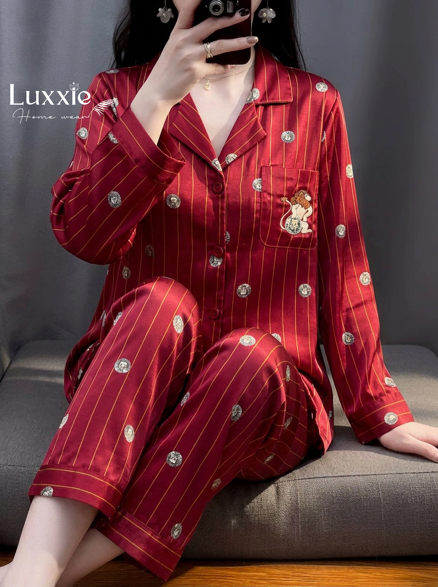 N138 Pijama lụa sọc họa tiết huy hiệu_thumbnail_8