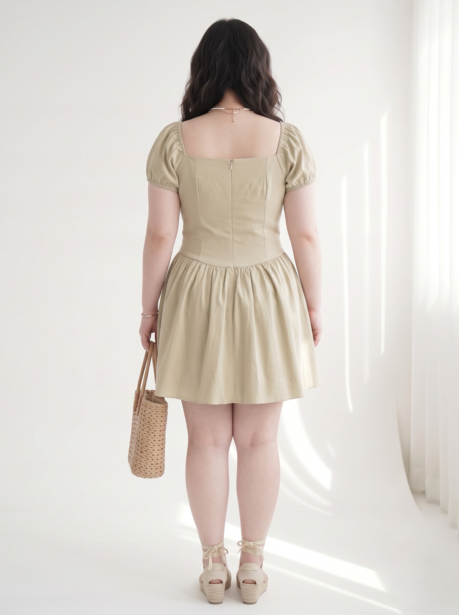 BIGSIZE NỮ - Đầm bí kiểu phối ren dành cho nàng béo 55-90kg V-DA220_thumbnail_3