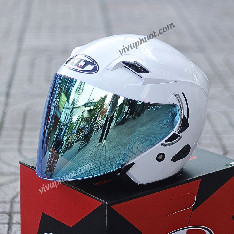 Nón bảo hiểm 3/4 KLT 2 kính chính hãng Nón Trắng - Nón Phú Quí NBH341201_thumbnail_3