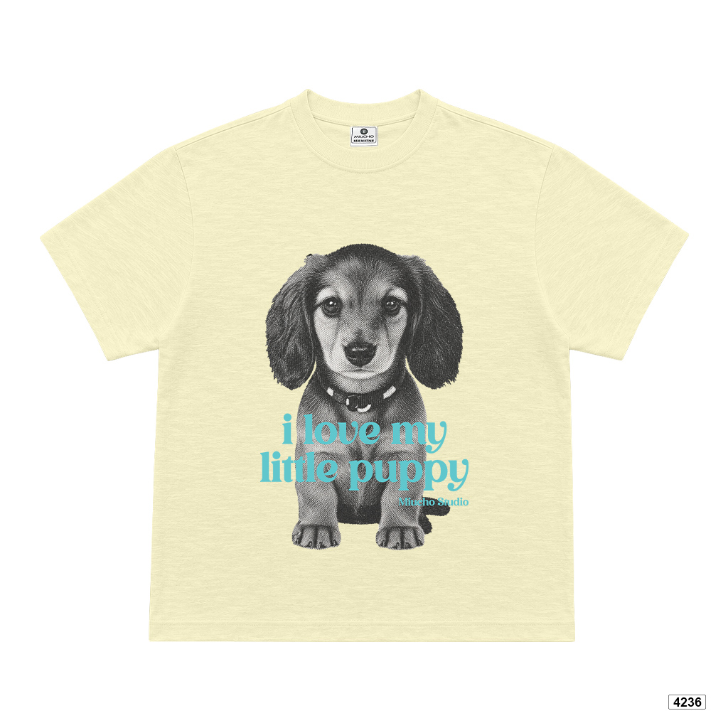 Áo thun boxy nữ Little Puppy chất vải xước thoáng mát Miucho 4236_thumbnail_7