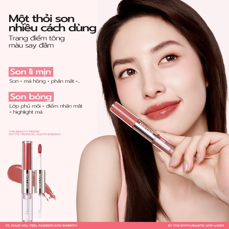 [MISTINE] Son kem 2 đầu bóng & lì Mistine Tipsy-Lock Lip Duo bản tròn_thumbnail_2