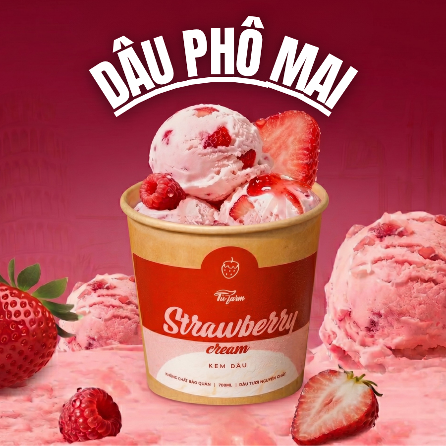 Kem Gelato - Vị Dâu Nhật Hana