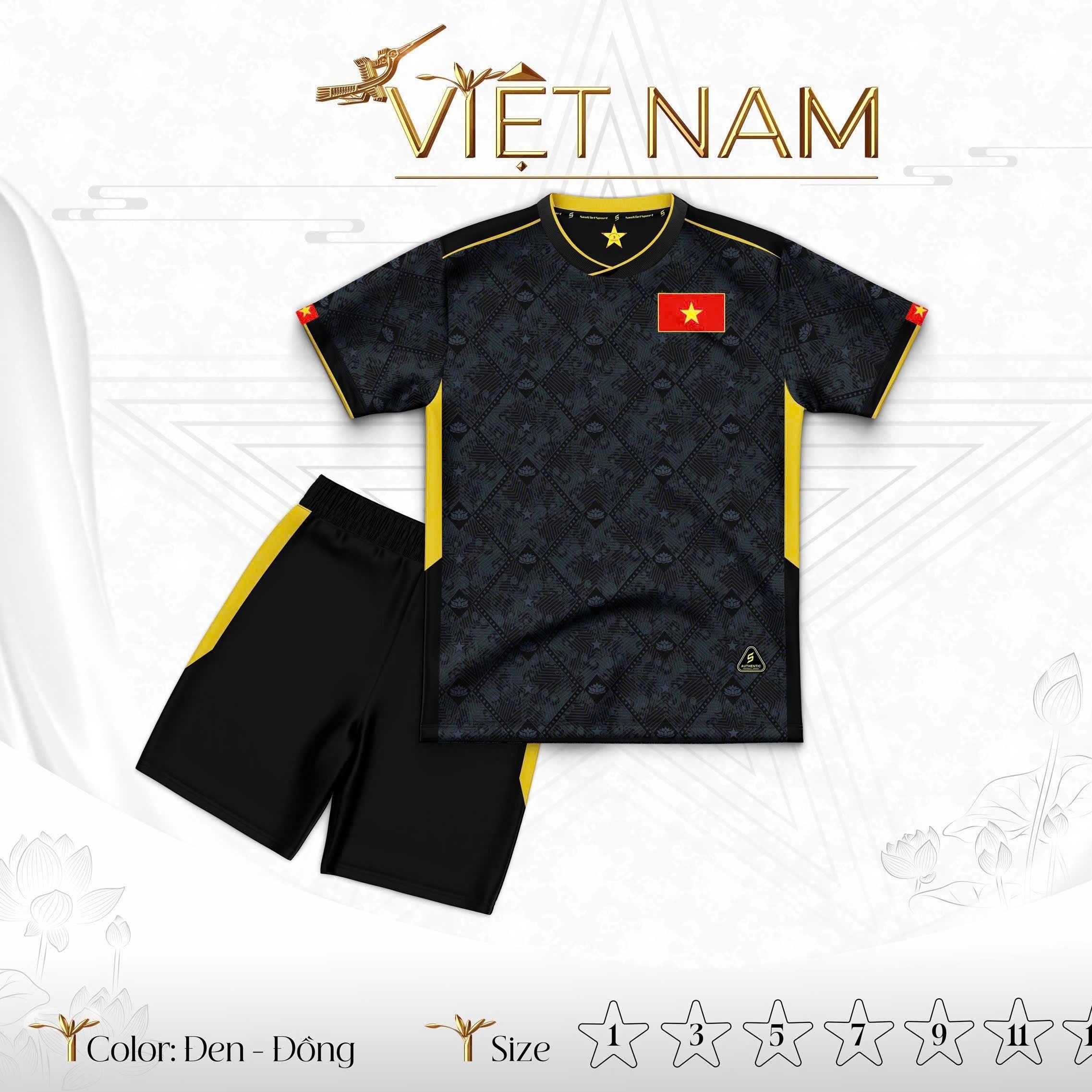 Quần Áo Bóng Đá Trẻ Em ĐT Việt Nam Thun Mè Thoáng Mát Thể Thao Đương Đại_thumbnail_4
