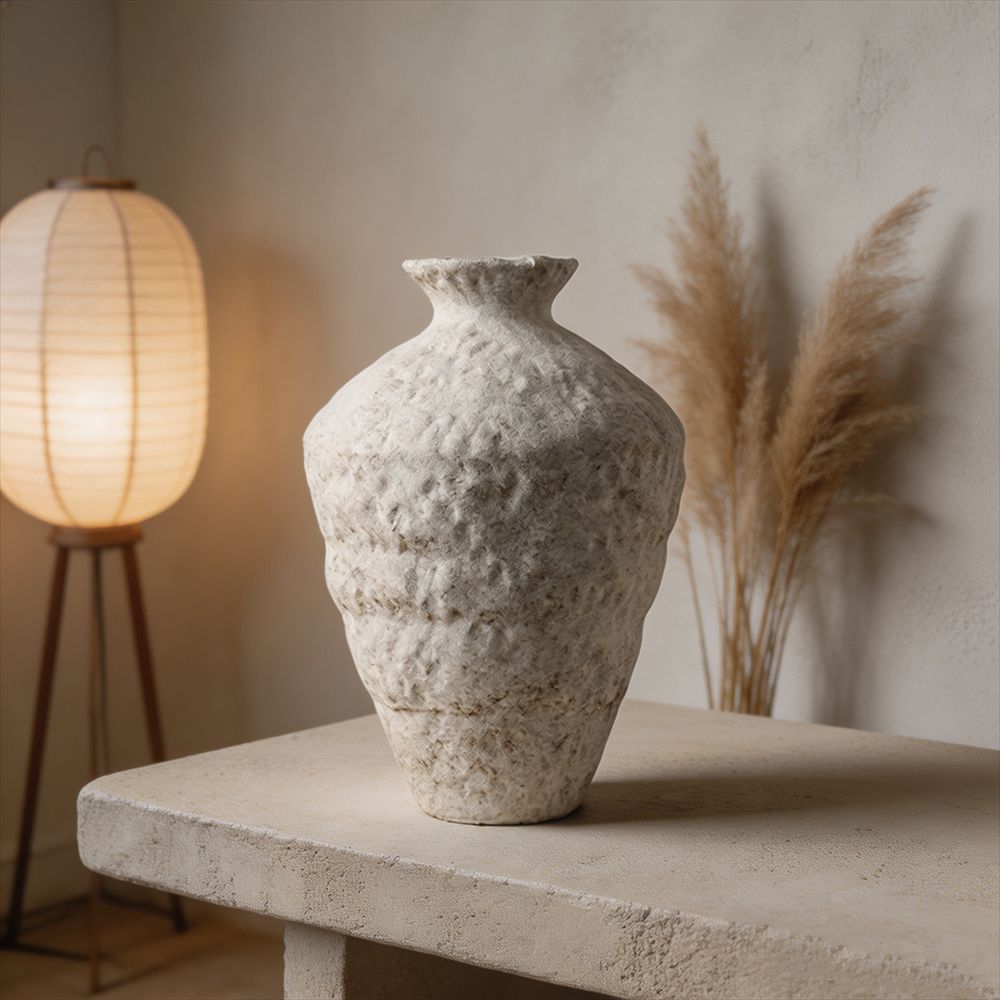 Bình gốm sứ cắm hoa kiểu dáng Wabi-Sabi cổ điển_thumbnail_2