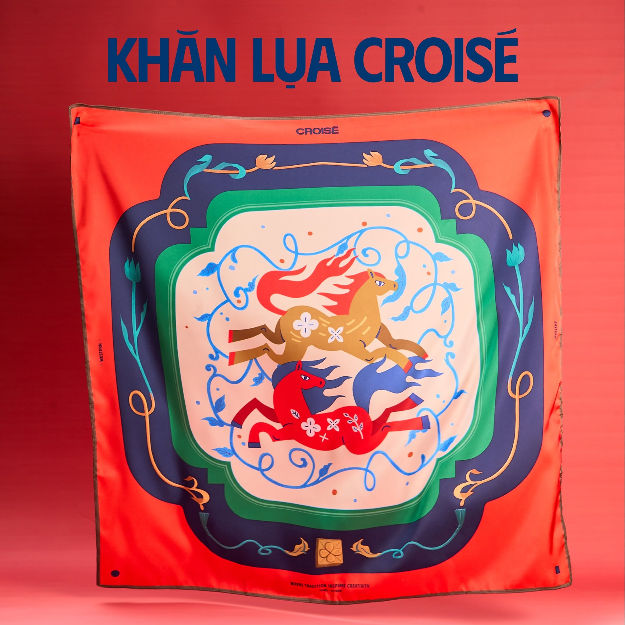 Khăn Lụa Bandana Croise 2026 Bính Ngọ Collection