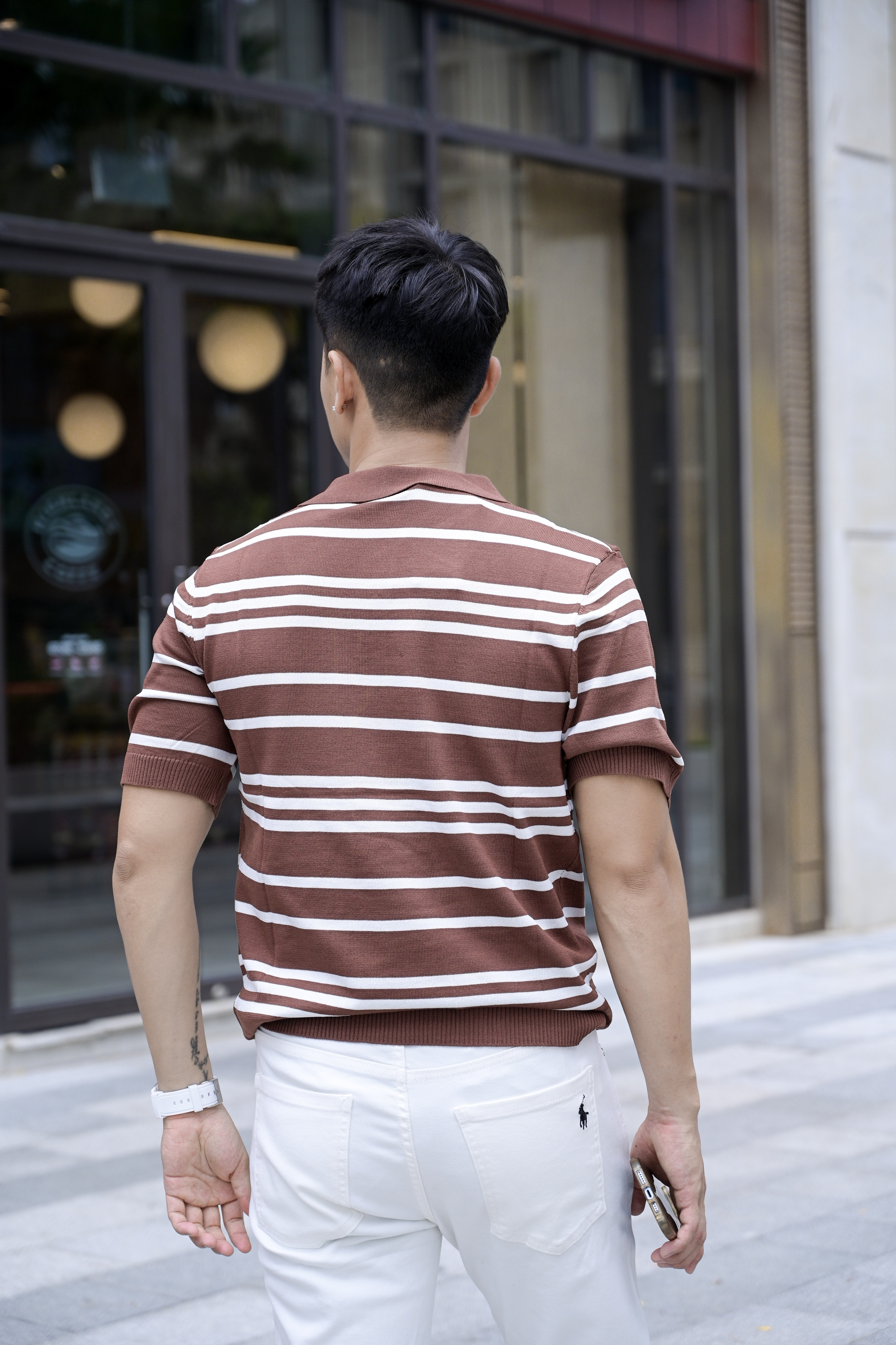 PA9 - Áo Polo Nam Kẻ Sọc Mùa Hè, Chất Liệu Mỏng Thoáng Khí, Form Ôm Sát, Phong Cách Công Sở Casual_thumbnail_9